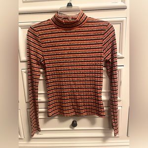 **Buy 4 Get 1 Free. $5 items only!  Striped Turtleneck Blouse. NWOT
